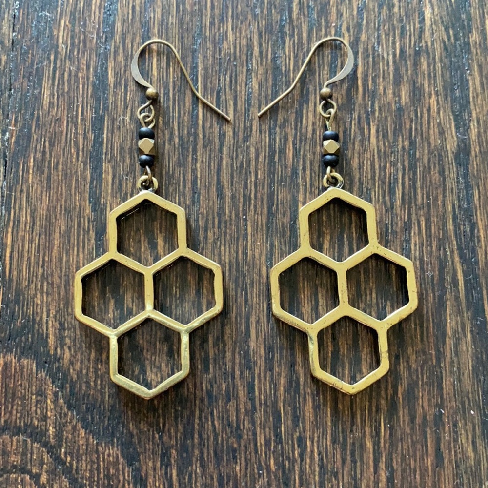 Handmade Honeycomb Earrings